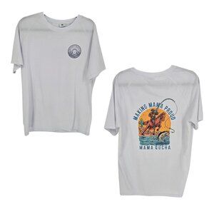 Mama Qucha mens size large white short sleeve Making mama proud graphic t shirt